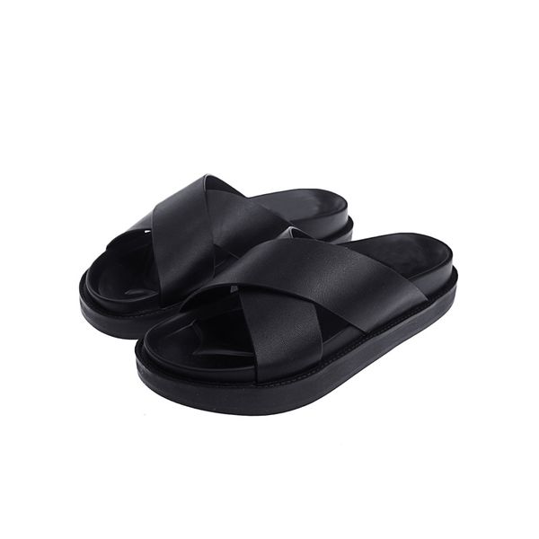 lady thick heel slipper cross tied slippers women outdoor moccasins flat heel sandals z245, Black
lady thick heel slipper cross tied slippers women outdoor moccasins flat heel sandals z245, Black