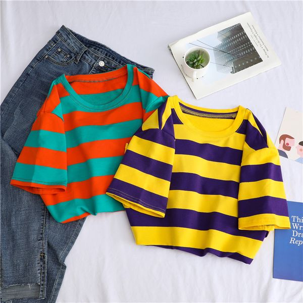 summer women t-shirts short sleeve woman tshirt striped female tees casual loose women's t-shirt harajuku women clothing, White
summer women t-shirts short sleeve woman tshirt striped female tees casual loose women's t-shirt harajuku women clothing, White