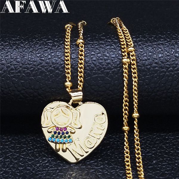 pendant necklaces 2021 girl and mama zircon copper stainless steel women gold color necklace jewelry colgantes mujer nc121s01, Silver
pendant necklaces 2021 girl and mama zircon copper stainless steel women gold color necklace jewelry colgantes mujer nc121s01, Silver