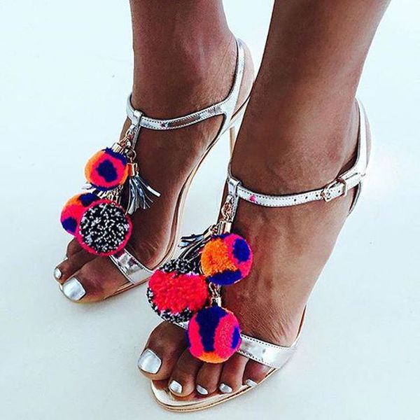 bobbles tassel pedant stiletto heels sandals t-strap sandals ladies open toe patent leather thin heels dress party shoes woman, Black
bobbles tassel pedant stiletto heels sandals t-strap sandals ladies open toe patent leather thin heels dress party shoes woman, Black