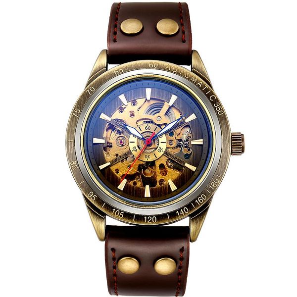 fashion vintage bronze skeleton watches men mechanical watches steampunk automatic man clock montre homme shenhua, Slivery;brown
fashion vintage bronze skeleton watches men mechanical watches steampunk automatic man clock montre homme shenhua, Slivery;brown