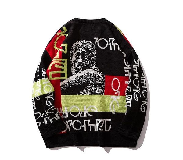 sweaters men print mens pullover harajuku o-neck male sweaters college style knitted autumnwinter couple, White;black
sweaters men print mens pullover harajuku o-neck male sweaters college style knitted autumnwinter couple, White;black