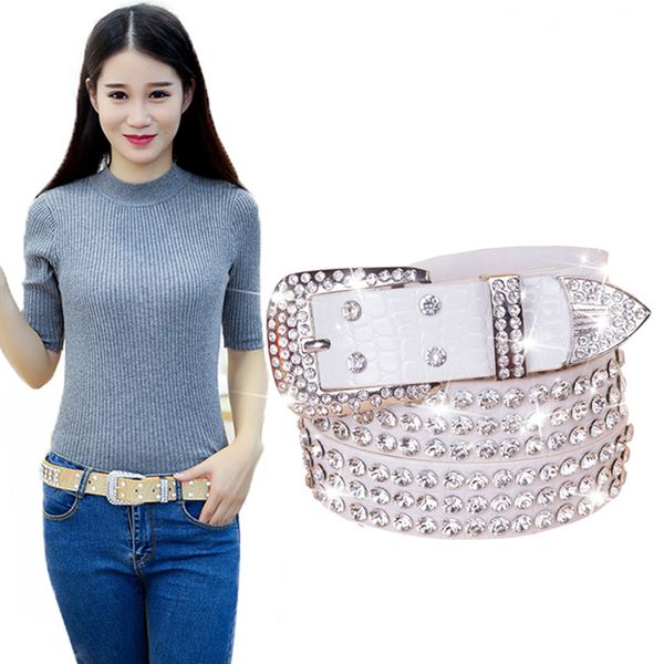 new 2020 women's belt fashion rhinestone genuine leather belts for lady luxury alloy buckle strap quality crystal belt genuine, Black;brown
new 2020 women's belt fashion rhinestone genuine leather belts for lady luxury alloy buckle strap quality crystal belt genuine, Black;brown