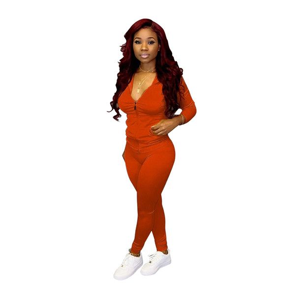 womens solid color 2pcs tracksuits autumn zipper hooded neck jacket with pencil pant sets woman slim sport casual outfits, White
womens solid color 2pcs tracksuits autumn zipper hooded neck jacket with pencil pant sets woman slim sport casual outfits, White