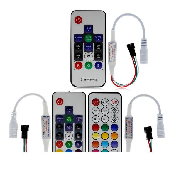 Dream-color Controller 14 17 21 Keys Diy Rf Remote Control Dc5v-24v 358 Kinds Of Changes Effects For Ws2812b Ws2811 Strip