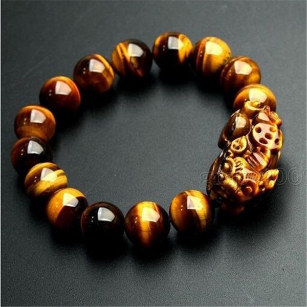feng shui 12mm jaune oeil de tigre pierre pi yao /pi xiu bracelet pour la chance de la richesse, Black
feng shui 12mm jaune oeil de tigre pierre pi yao /pi xiu bracelet pour la chance de la richesse, Black