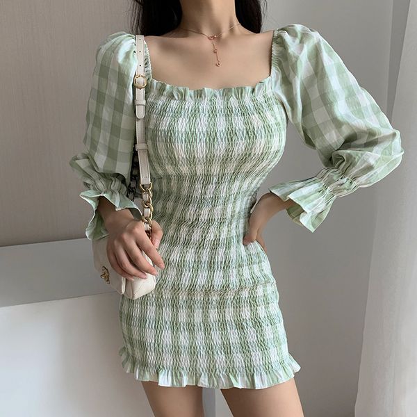casual dresses women winter dress 2021 arrivals long puff sleeve square collar plaid lace bodycon vestidos, Black;gray
casual dresses women winter dress 2021 arrivals long puff sleeve square collar plaid lace bodycon vestidos, Black;gray
