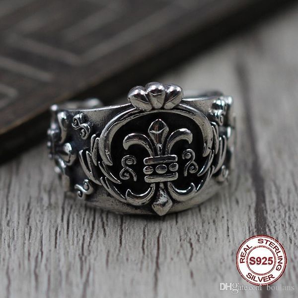 s925 pure silver men's ring personality do old restoring ancient ways punk style classic ring of anchor cross gift your lover
s925 pure silver men's ring personality do old restoring ancient ways punk style classic ring of anchor cross gift your lover