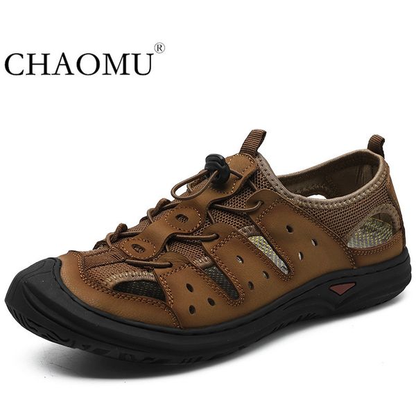 new men's sandals breathable casual shoes men's leather sandals korean hollow hole shoes baotou, Black
new men's sandals breathable casual shoes men's leather sandals korean hollow hole shoes baotou, Black