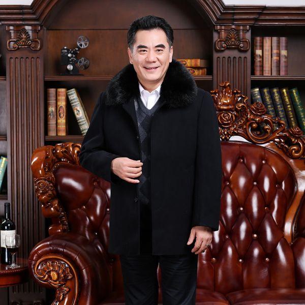 winter wool coats mens medium-long wool trench overcoat woolen single-breasted turn-down collar removable liner plus size 4xl, Black
winter wool coats mens medium-long wool trench overcoat woolen single-breasted turn-down collar removable liner plus size 4xl, Black