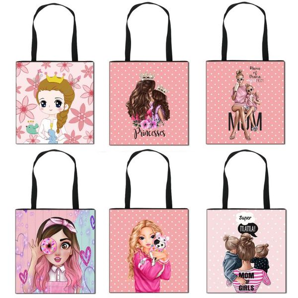 cute mom with girls women handbag fashion shopping bag ladies travel bag big capacity totes cartoon princess shoulder bags
cute mom with girls women handbag fashion shopping bag ladies travel bag big capacity totes cartoon princess shoulder bags