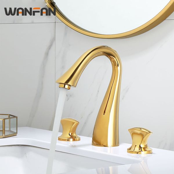 wanfan golden polished bathroom basin faucet sink mixer tap double handle and cold water faucet deck mounted s79-376
wanfan golden polished bathroom basin faucet sink mixer tap double handle and cold water faucet deck mounted s79-376