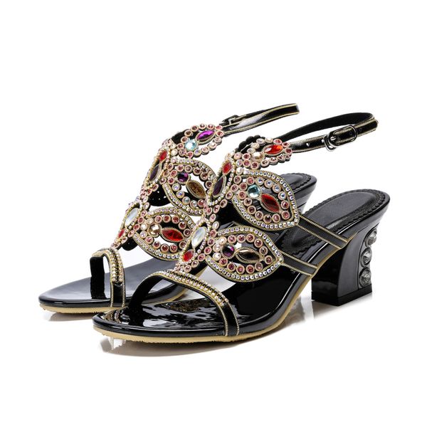 summer black mask shape rhinestone sandals non-slip versatile fashion rough heel wedding high heels
summer black mask shape rhinestone sandals non-slip versatile fashion rough heel wedding high heels