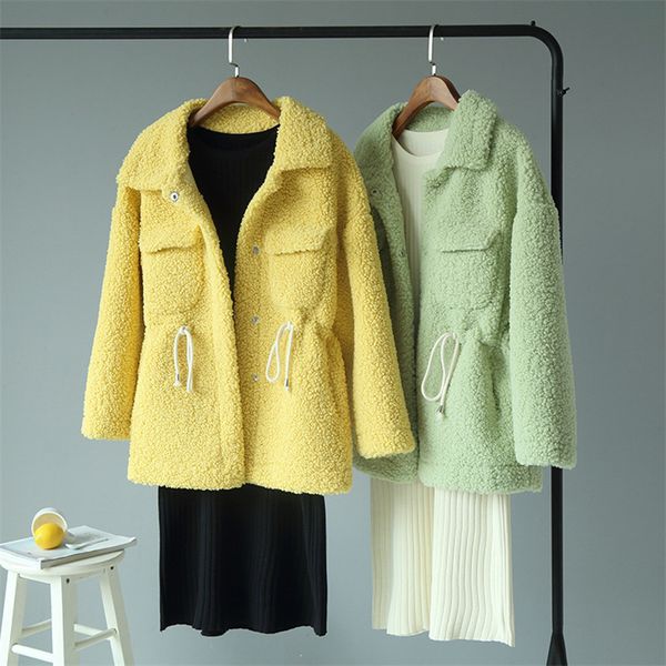 women wool coat single-breasted faux lambswool warm winter jacket women streetwear ladies solid color drawstring outerwear 2020, Black
women wool coat single-breasted faux lambswool warm winter jacket women streetwear ladies solid color drawstring outerwear 2020, Black