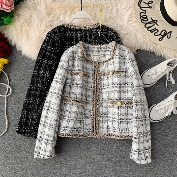 vintage winter/autumn female jacket peral lurex tassel streetwear france style loose thick jacket tweed lapel hand-tassel, Black;brown
vintage winter/autumn female jacket peral lurex tassel streetwear france style loose thick jacket tweed lapel hand-tassel, Black;brown