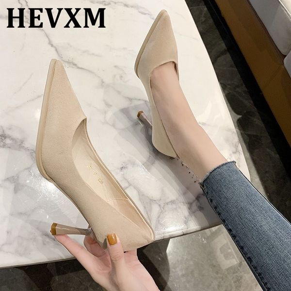 dress shoes hevxm 2021 women high heels summer basic office ladies shoe pumps fashion pointed concise suede heel zapatos de mujer 7.5cm, Black
dress shoes hevxm 2021 women high heels summer basic office ladies shoe pumps fashion pointed concise suede heel zapatos de mujer 7.5cm, Black