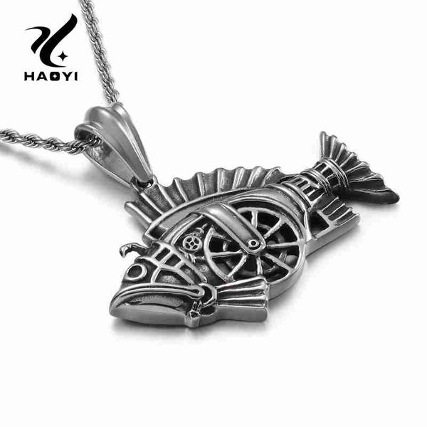 stainless steel mechanical fish pendant necklace for men fashion hiphop/rock metal male jewelry, Silver
stainless steel mechanical fish pendant necklace for men fashion hiphop/rock metal male jewelry, Silver