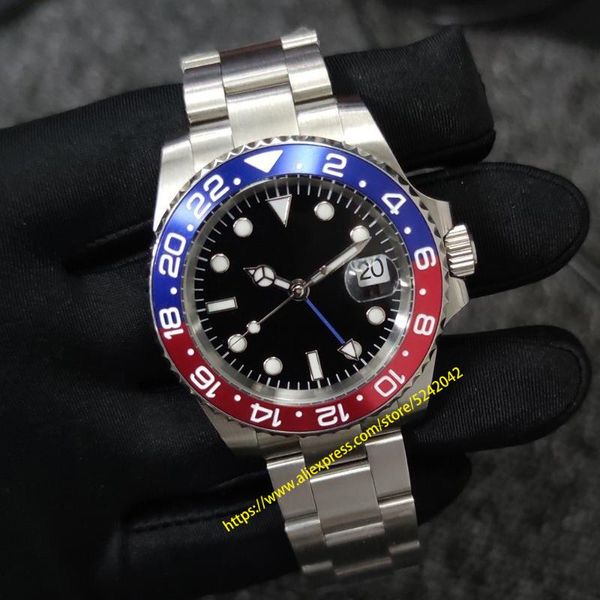 40mm men's watch mechanical automatic aseptic dial stainless steel sapphire glass gmt 2813 movement ceramic bezel no12, Slivery;brown
40mm men's watch mechanical automatic aseptic dial stainless steel sapphire glass gmt 2813 movement ceramic bezel no12, Slivery;brown