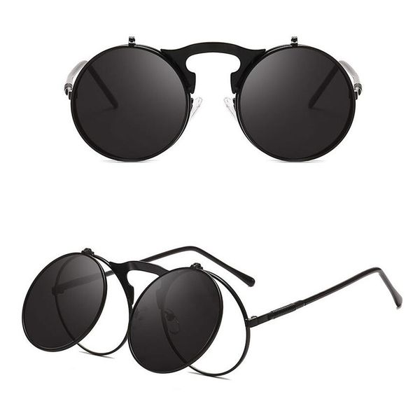 sunglasses 1 pc uv400 ultra light round metal women style retro flip circular double sun glasses men, White;black
sunglasses 1 pc uv400 ultra light round metal women style retro flip circular double sun glasses men, White;black