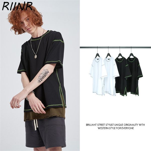 riinr 2020 summer new color contrast split loose oversize street men's short-sleeved t-shirt
riinr 2020 summer new color contrast split loose oversize street men's short-sleeved t-shirt
