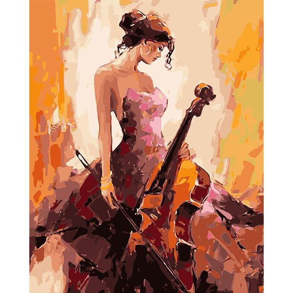 canvas diy oil painting kits, paint by numbers for cellist beauty girl wall decorations
canvas diy oil painting kits, paint by numbers for cellist beauty girl wall decorations