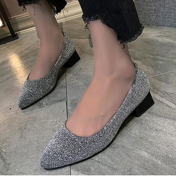 women's single shoes pointed shallow mouth high heeled large size casual shoes, Black
women's single shoes pointed shallow mouth high heeled large size casual shoes, Black