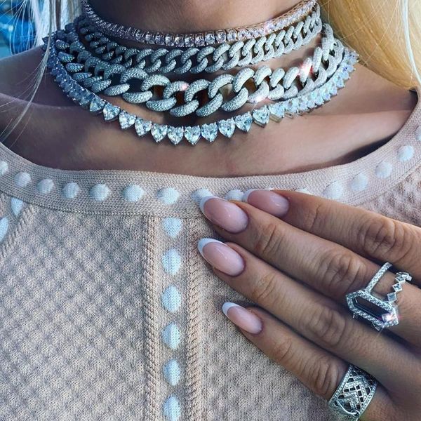 3 colors iced out hip hop shiny necklace paved white cz for women wedding gift 2020 new summer cool dainty jewelry, Golden;silver
3 colors iced out hip hop shiny necklace paved white cz for women wedding gift 2020 new summer cool dainty jewelry, Golden;silver