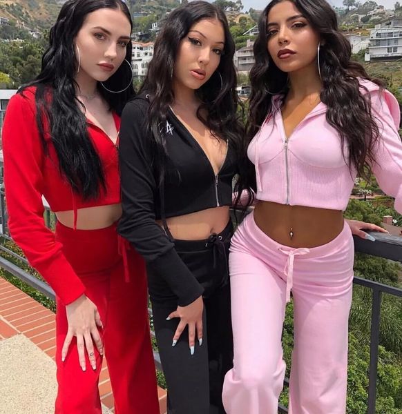 women's tracksuits spring autumn tracksuit women set zipper crop drawstring long pants two piece outfits costume, Gray
women's tracksuits spring autumn tracksuit women set zipper crop drawstring long pants two piece outfits costume, Gray