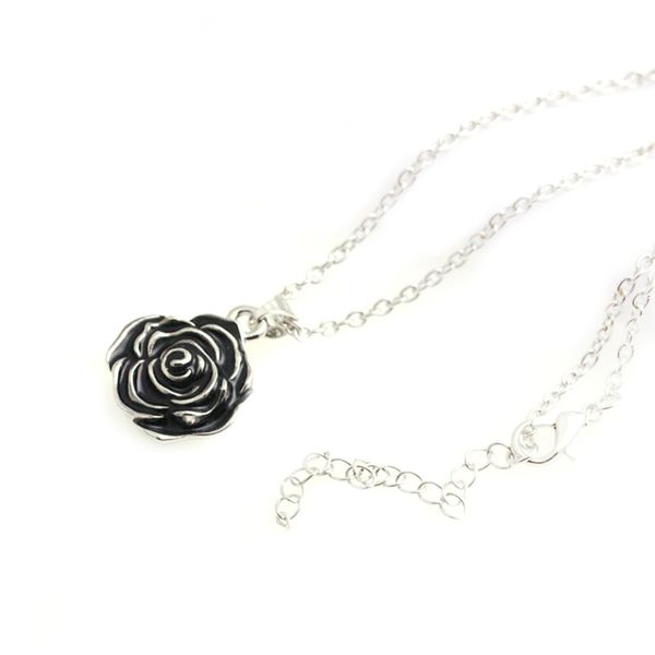 pendant necklaces fashion black rose flower necklace choker charm for ashes urn jewelry memorial, Silver
pendant necklaces fashion black rose flower necklace choker charm for ashes urn jewelry memorial, Silver