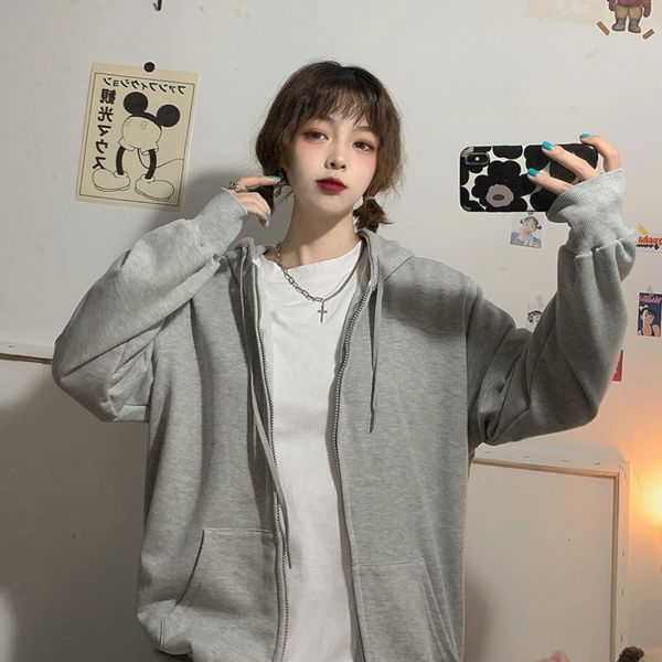 2020 новых top sweaterhoodie sweaterloose балахон молния кардиган свитер сплошного цвет женщин свободно большого размера mori женщины в нача, Black
2020 новых top sweaterhoodie sweaterloose балахон молния кардиган свитер сплошного цвет женщин свободно большого размера mori женщины в нача, Black