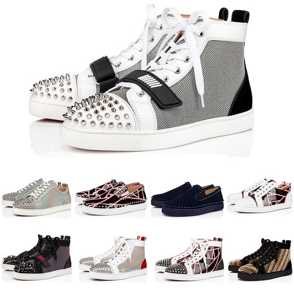 2020 new mens red bottoms shoes spikes women men chaussures suede leather flat casual shoes red bottom party lovers sneakers 36-47 with box, Black
2020 new mens red bottoms shoes spikes women men chaussures suede leather flat casual shoes red bottom party lovers sneakers 36-47 with box, Black