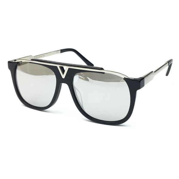 the new men's sunglasses z0936e square frame fashion wild women's glasses black framed silver lenses anti-uv400, White;black
the new men's sunglasses z0936e square frame fashion wild women's glasses black framed silver lenses anti-uv400, White;black