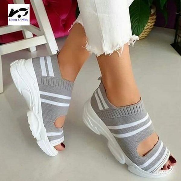2020 summer women's large casual sandals women's mesh slanted heel fish mouth platform lightweight shoes, Black
2020 summer women's large casual sandals women's mesh slanted heel fish mouth platform lightweight shoes, Black