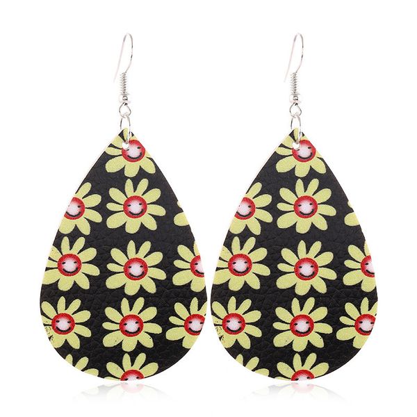 sunflower print women pu leather earring bohemian dangle drop earrings fashion designers waterdrop ear lucky jewelry xmas wholesale d9208, Silver
sunflower print women pu leather earring bohemian dangle drop earrings fashion designers waterdrop ear lucky jewelry xmas wholesale d9208, Silver