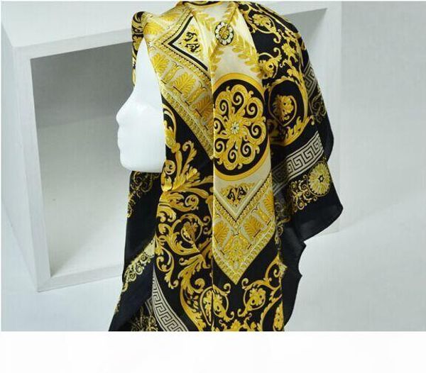 2019 brand 100% silk scarves of woman 90*90cm elegant solid color gold black neck print soft fashion shawl women silk scarf square men, Blue;gray
2019 brand 100% silk scarves of woman 90*90cm elegant solid color gold black neck print soft fashion shawl women silk scarf square men, Blue;gray