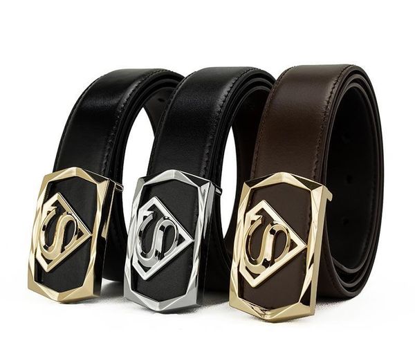 New Fashion Luxury Belt Men Designer Belt Men's S buckle High Quality Leather Men's Belt free shipping1