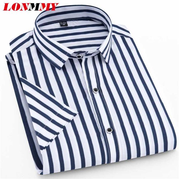 lonmmy 4xl casual business shirt men stripe slim fit men shirt camisa short sleeve social shirts dress clothing 2020 summer, White;black
lonmmy 4xl casual business shirt men stripe slim fit men shirt camisa short sleeve social shirts dress clothing 2020 summer, White;black