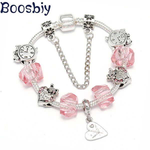 boosbiy classic brand bracelet with clock & paper plane beads pendants diy charm bracelet jewelry gift for childhood friends, Golden;silver
boosbiy classic brand bracelet with clock & paper plane beads pendants diy charm bracelet jewelry gift for childhood friends, Golden;silver
