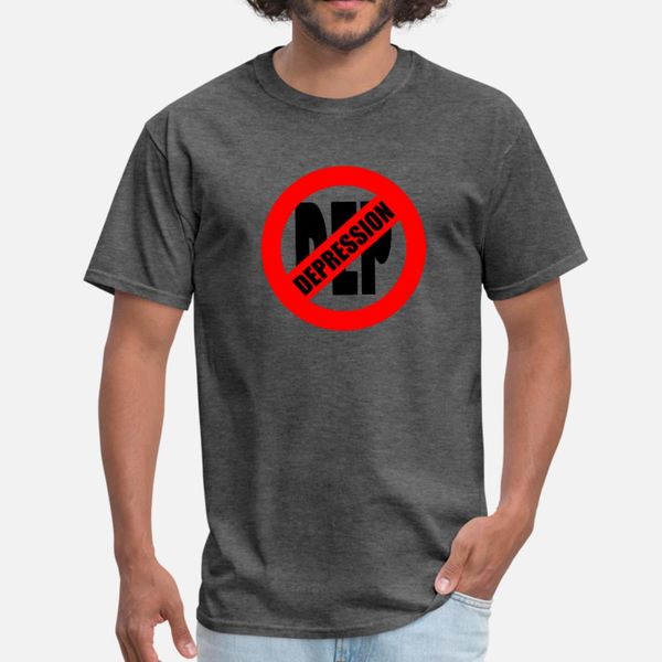 not depression t shirt men designs short sleeve crew neck pictures interesting new fashion summer style pattern shirt