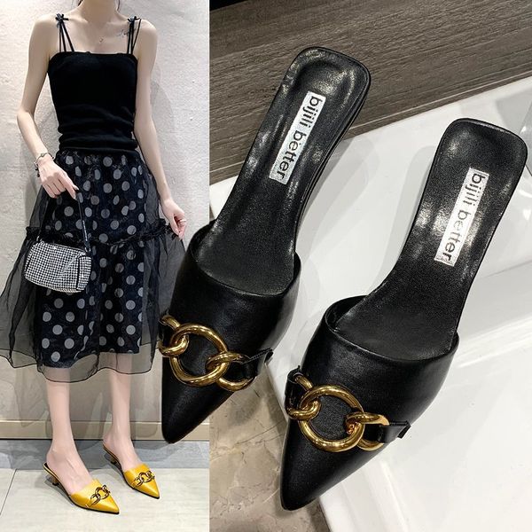 baotou slippers women 2020 summer new fashion high-heeled slippers outside wear all-match stiletto pointed sandals x433, Black
baotou slippers women 2020 summer new fashion high-heeled slippers outside wear all-match stiletto pointed sandals x433, Black