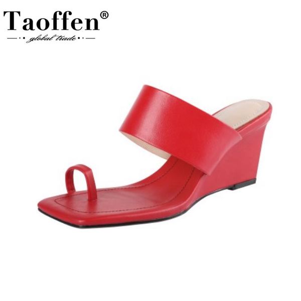 taoffen fashion women sandals shoes summer genuine leather slippers ladies' modern flat high heels slip on footwear size 32-40, Black
taoffen fashion women sandals shoes summer genuine leather slippers ladies' modern flat high heels slip on footwear size 32-40, Black