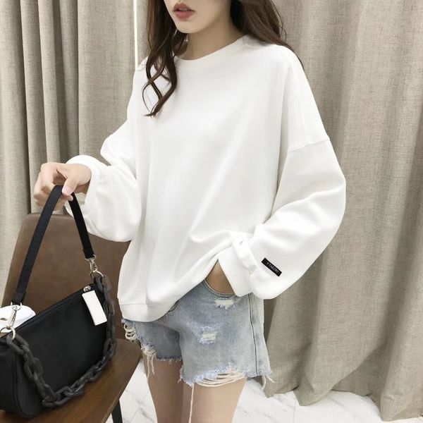 spring and autumn new korean women's clothing simple all-match solid sweater sweatercolor pure sleeve letter loose large size sweater w, Black
spring and autumn new korean women's clothing simple all-match solid sweater sweatercolor pure sleeve letter loose large size sweater w, Black