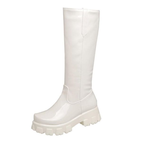 2020 thick bottom wear-resistant non-slip boots women's round toe platform knee high boots fashion solid color womens, Black
2020 thick bottom wear-resistant non-slip boots women's round toe platform knee high boots fashion solid color womens, Black