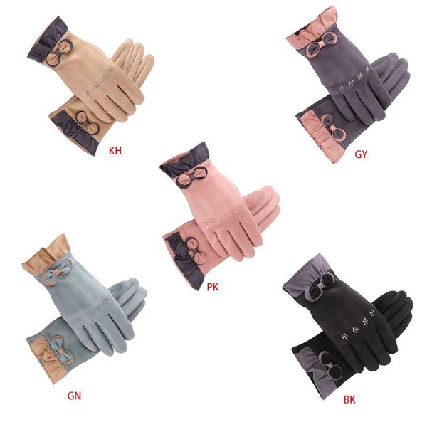 women faux suede bow gloves windproof thermal winter thicken mittens touchscreen f3mf, Blue;gray
women faux suede bow gloves windproof thermal winter thicken mittens touchscreen f3mf, Blue;gray