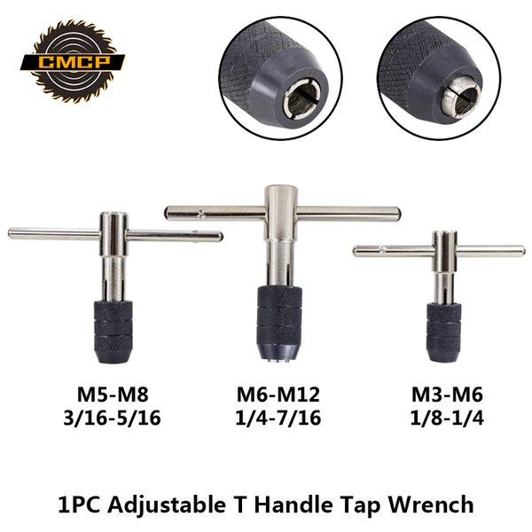 cmcp t handle adjustable tap wrench 1pc m3-m6 m5-m8 m6-m12 hand tools 1/8-1/4 3/16-5/16 1/4-7/16 screw tap holder threading tool
cmcp t handle adjustable tap wrench 1pc m3-m6 m5-m8 m6-m12 hand tools 1/8-1/4 3/16-5/16 1/4-7/16 screw tap holder threading tool