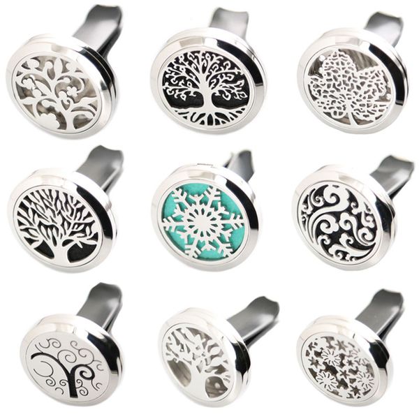 

More Than 50 styles 30mm Diffuser 316 Stainless Steel Pendant Car Aroma Locket Essential Car Diffuser Oil Lockets Free 100pcs Pads