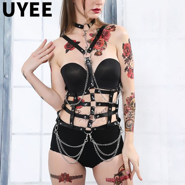 uyee 2020 women leather harness garter girl lingerie suspenders straps body bondage chest braces leather harness, Black;white
uyee 2020 women leather harness garter girl lingerie suspenders straps body bondage chest braces leather harness, Black;white
