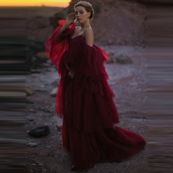 burgundy ruffles evening dresses full sleeve vestido pregnant women robe shawel off shoulder maternity pregnant p shoot prom dreses, Black
burgundy ruffles evening dresses full sleeve vestido pregnant women robe shawel off shoulder maternity pregnant p shoot prom dreses, Black