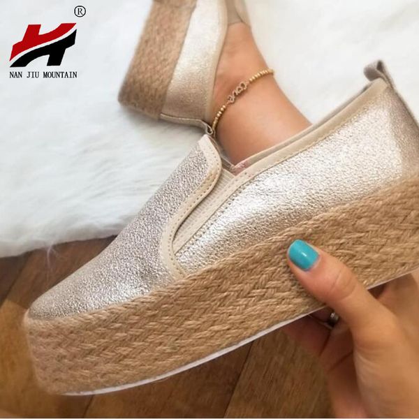 nan jiu mountain 2020 spring and autumn solid color platform shoes women casual shoes straw roman single plus size 35-43, Black
nan jiu mountain 2020 spring and autumn solid color platform shoes women casual shoes straw roman single plus size 35-43, Black