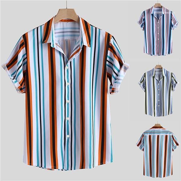 work shirts new autumn shirts blouse mens shirts fashion breathable striped turn down collar short sleeve loose casual, White;black
work shirts new autumn shirts blouse mens shirts fashion breathable striped turn down collar short sleeve loose casual, White;black